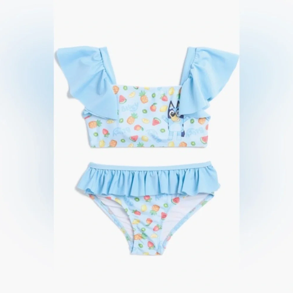NEW…Dreamwave Toddlers’ Bluey Two-Piece Ruffle Swim Set